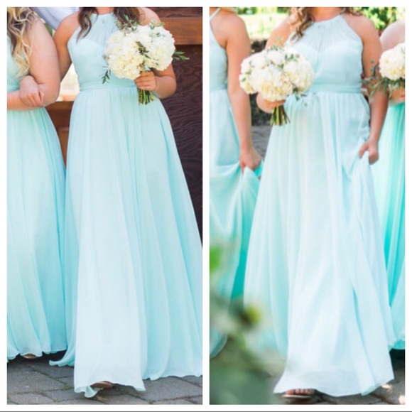 Kennedy Blue Mint Erica Chiffon Halter 